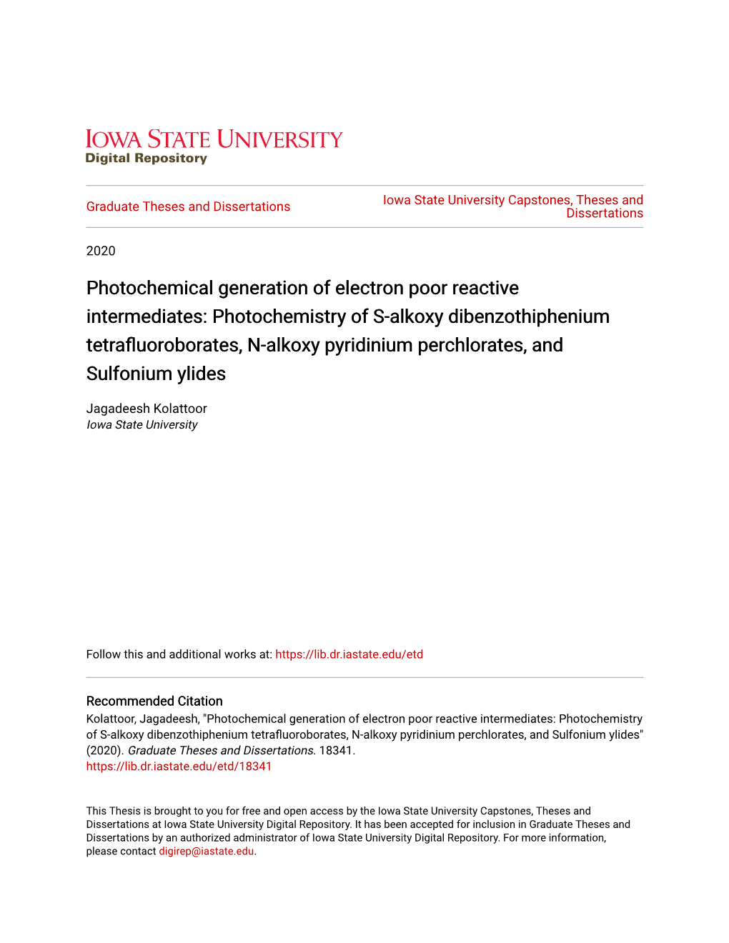 Photochemistry of S-Alkoxy Dibenzothiphenium Tetrafluoroborates, N-Alkoxy Pyridinium Perchlorates, and Sulfonium Ylides