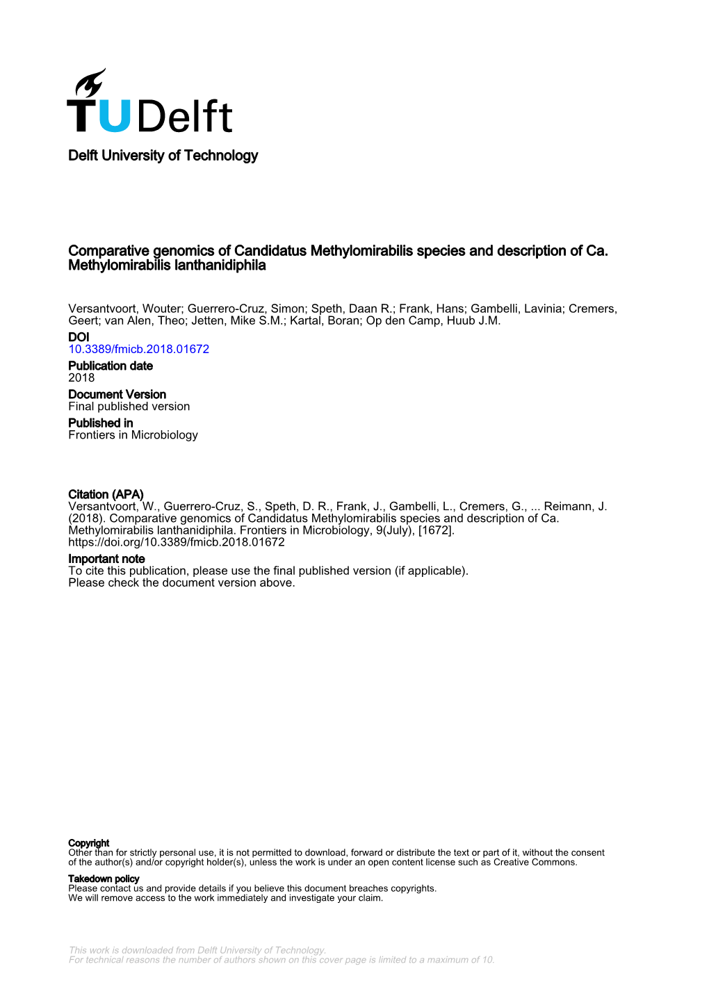 Comparative Genomics of Candidatus Methylomirabilis Species and Description of Ca. Methylomirabilis Lanthanidiphila
