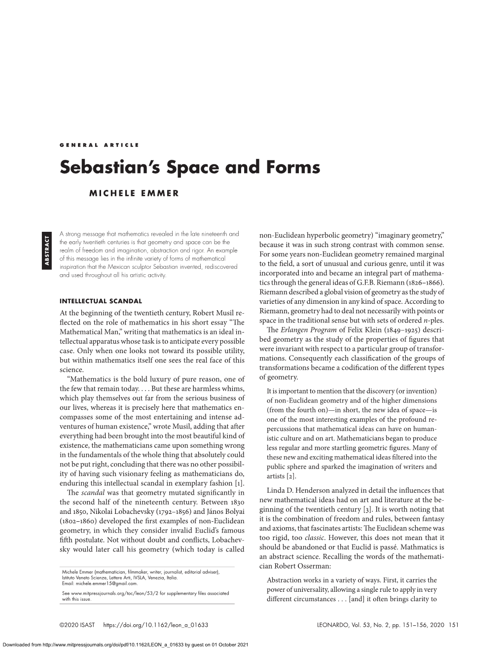 Sebastian's Space and Forms