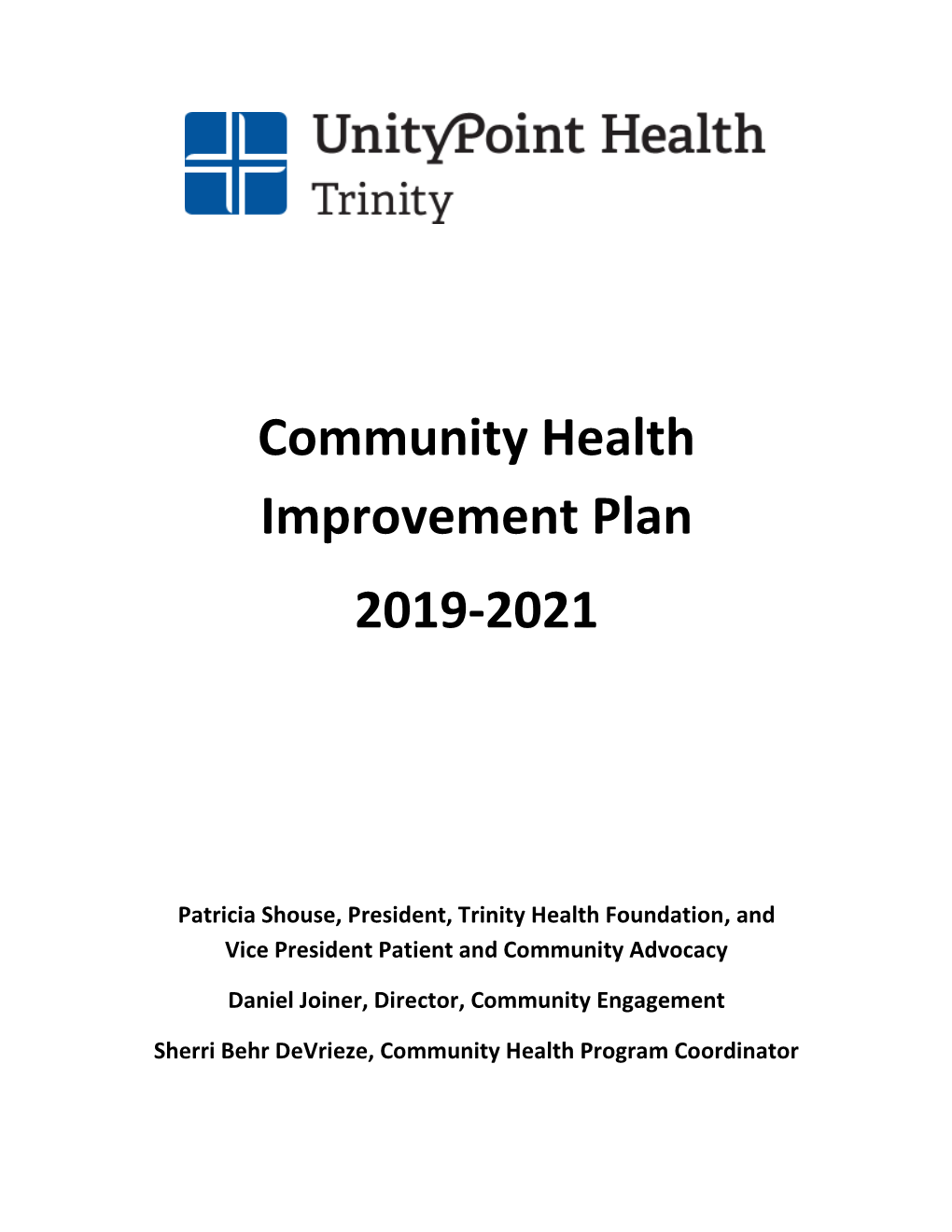 Community Health Improvement Plan 2019-2021