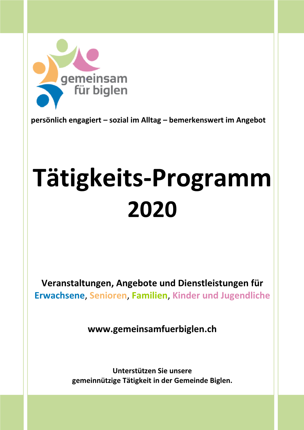 Tätigkeits-Programm 2020