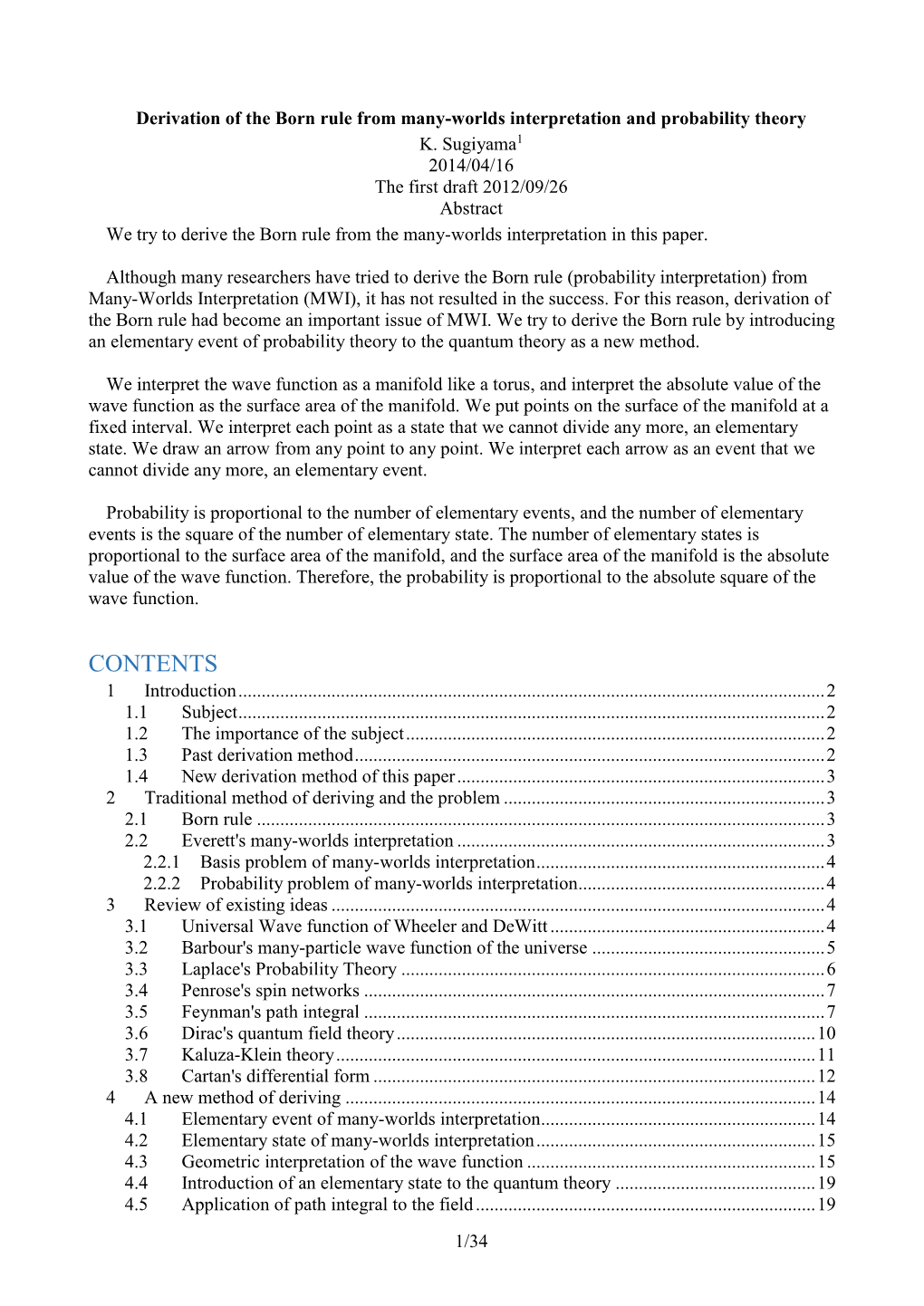 Derivation of the Born Rule from Many-Worlds Interpretation and Probability Theory K