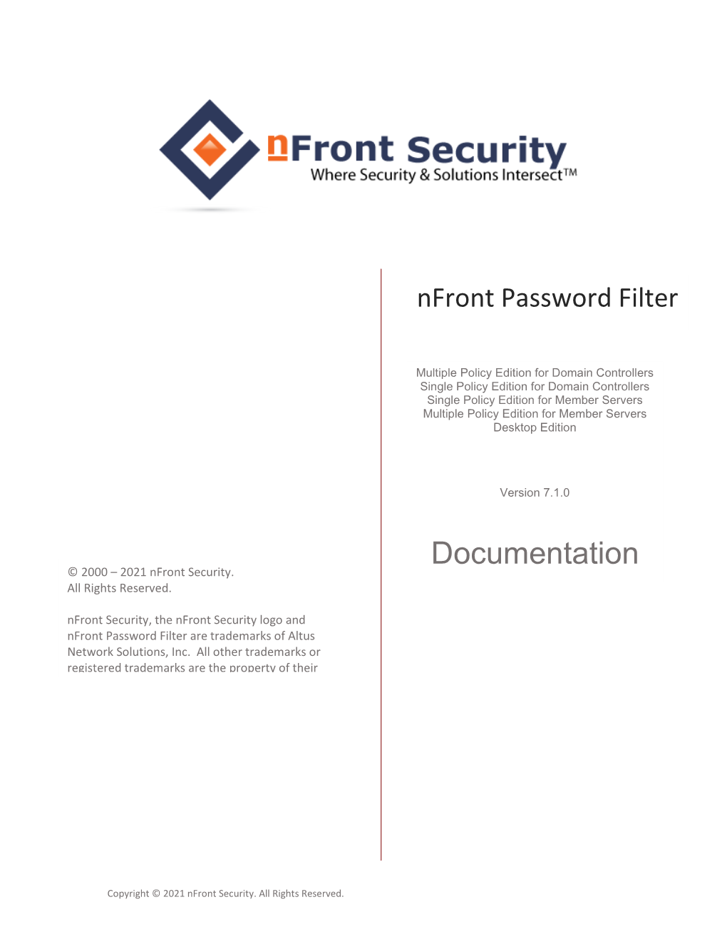Nfront Password Filter Documentation 2