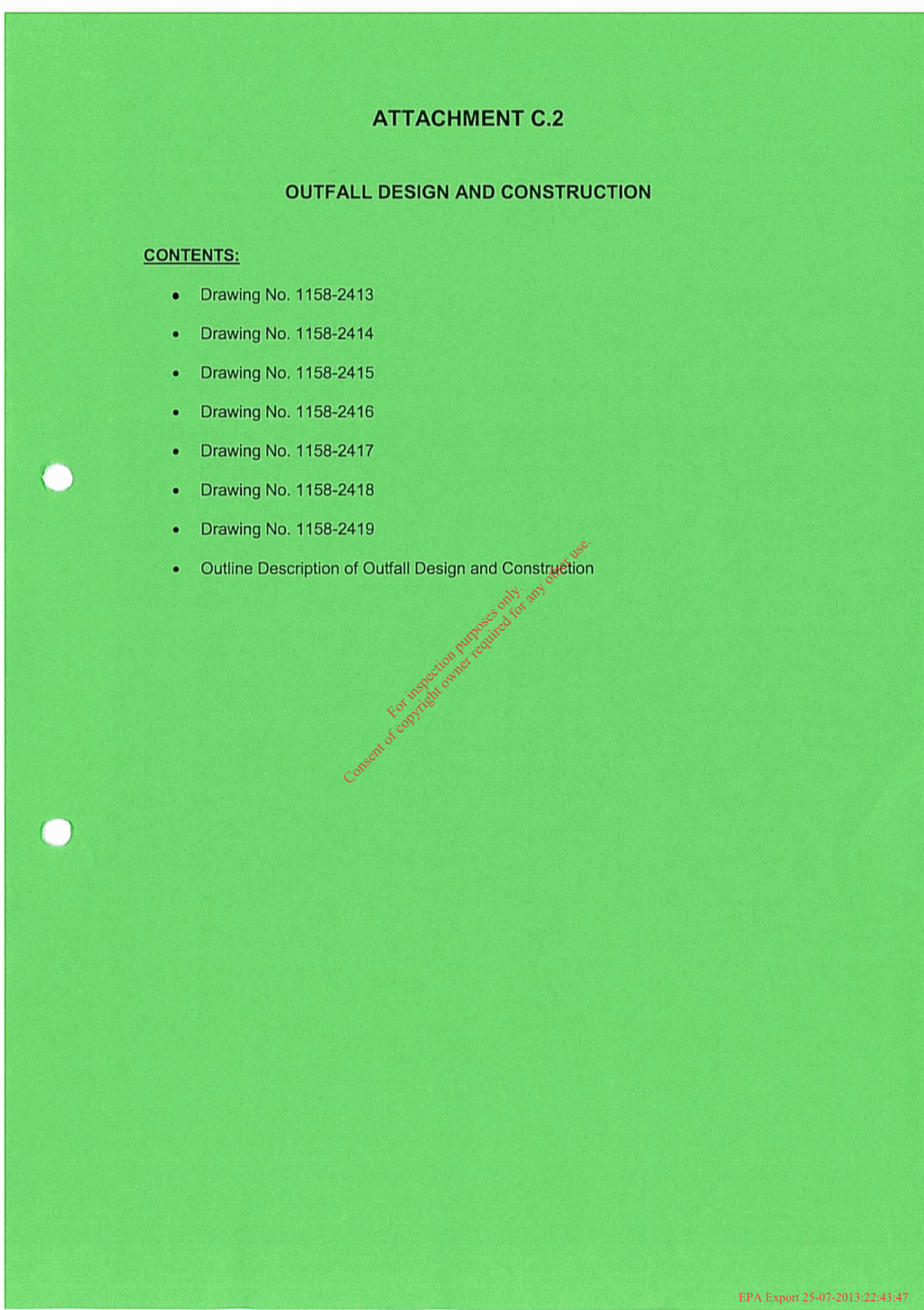 Outfall Design and Construction