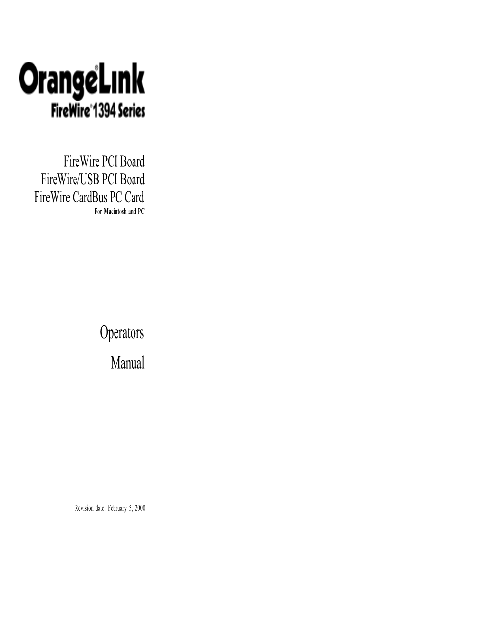 Operators Manual