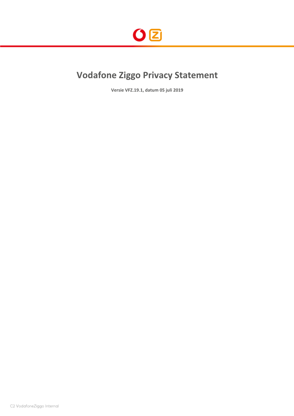 Vodafone Ziggo Privacy Statement