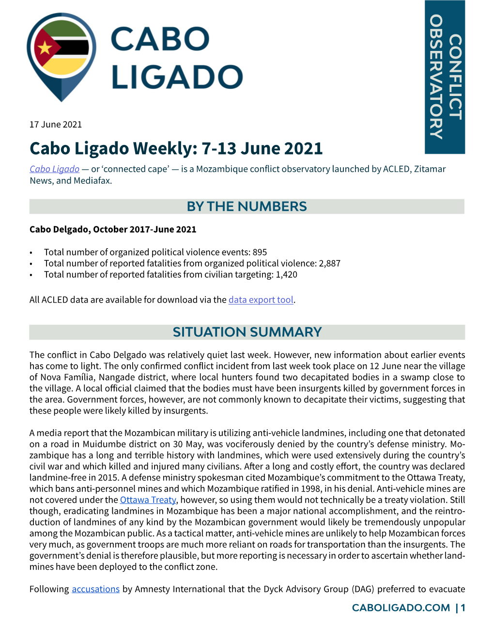 Cabo Ligado Weekly: 7-13 June 2021
