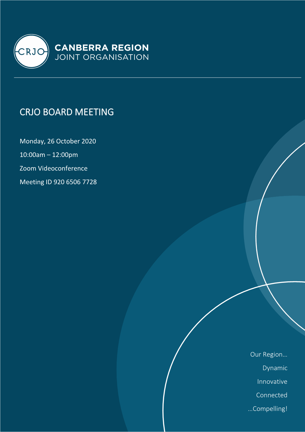 CRJO Board Meeting – Monday 26 October 2020