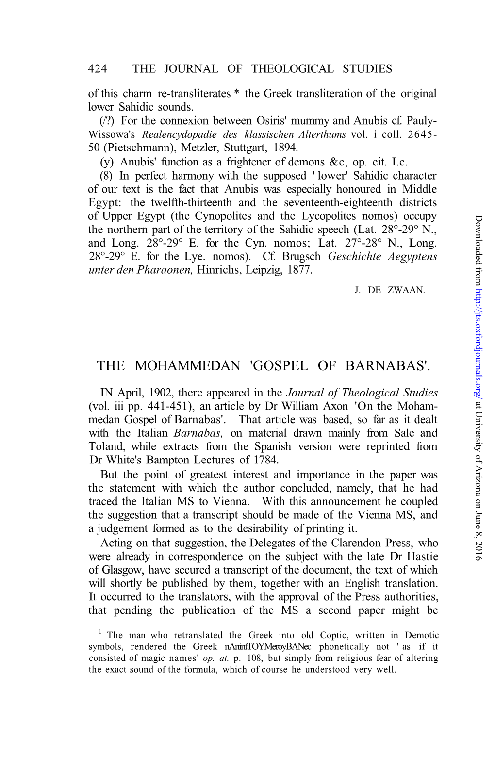 'Gospel of Barnabas'