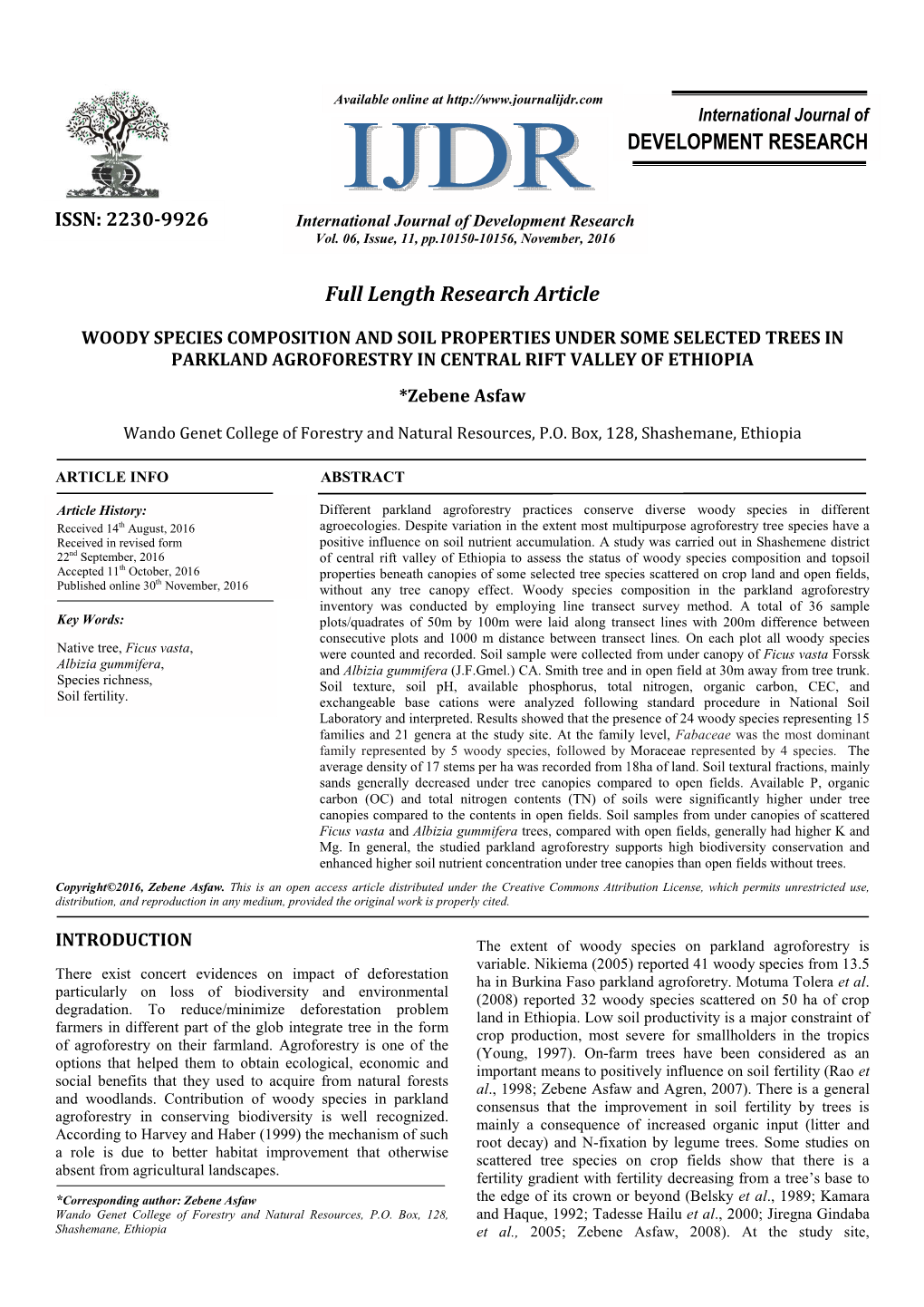 Full Length Research Article DEVELOPMENT RESEARCH