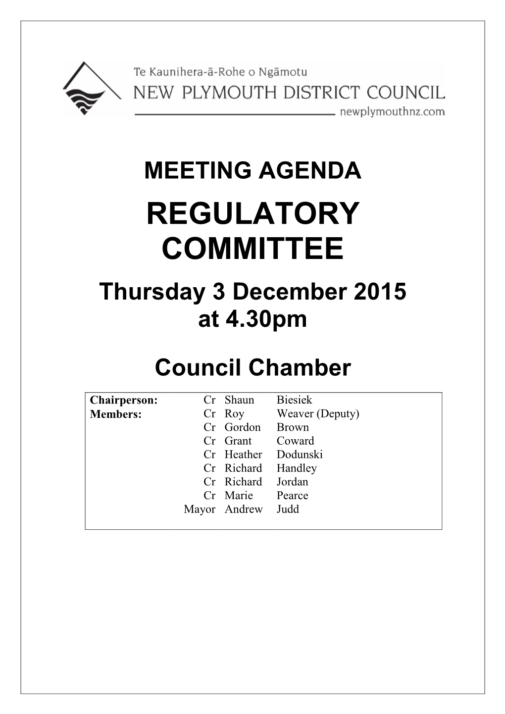 Regulatory Committee