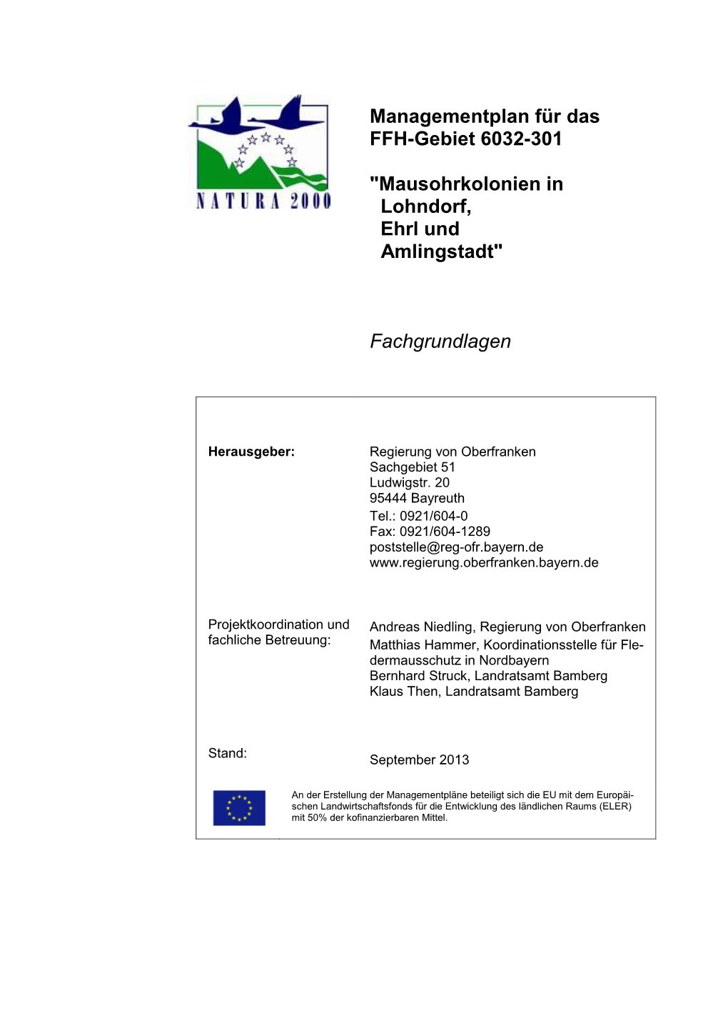 Natura 2000-Managementpläne in Oberfranken