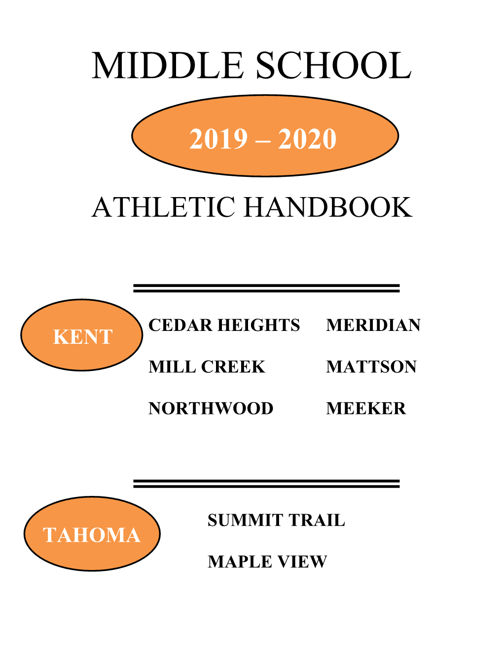 KSD Middle School Athletic Handbook