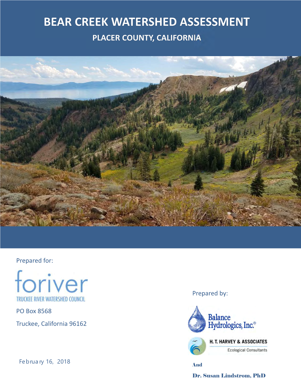Bear Creek Watershed Assessment Report