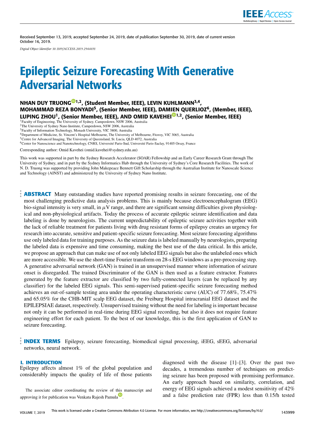 Epileptic Seizure Forecasting with Generative Adversarial Networks