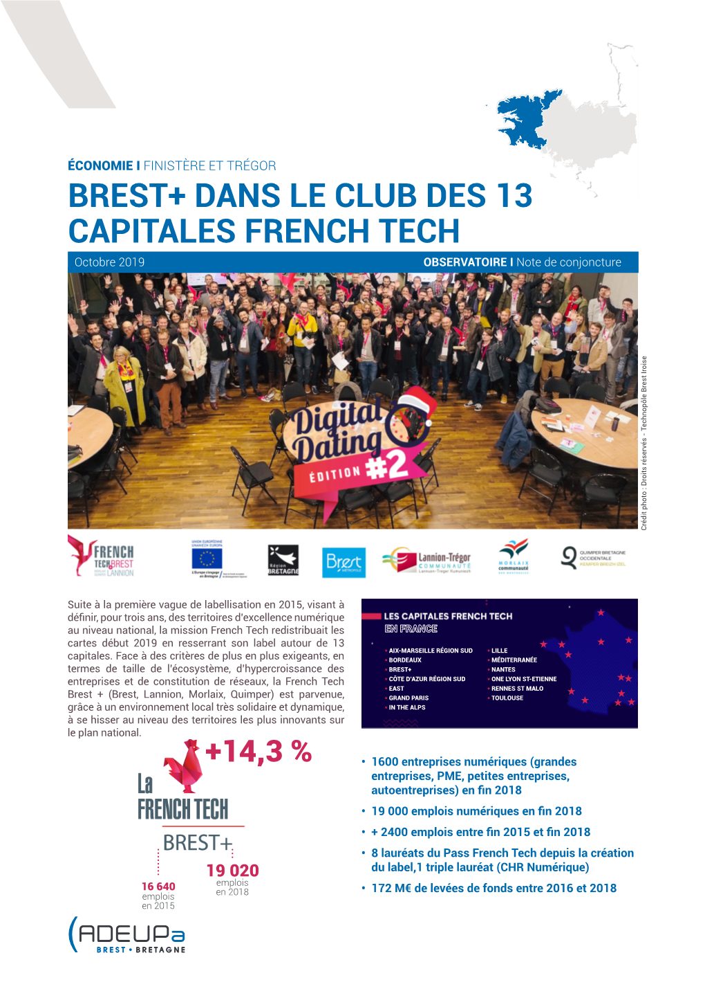 Brest+ Dans Le Club Des 13 Capitales French Tech