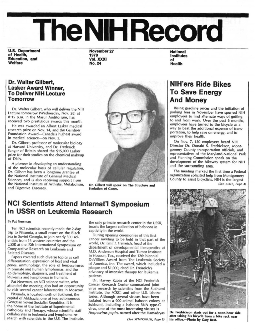 November 27, 1979, NIH Record, Vol. XXXI, No. 24