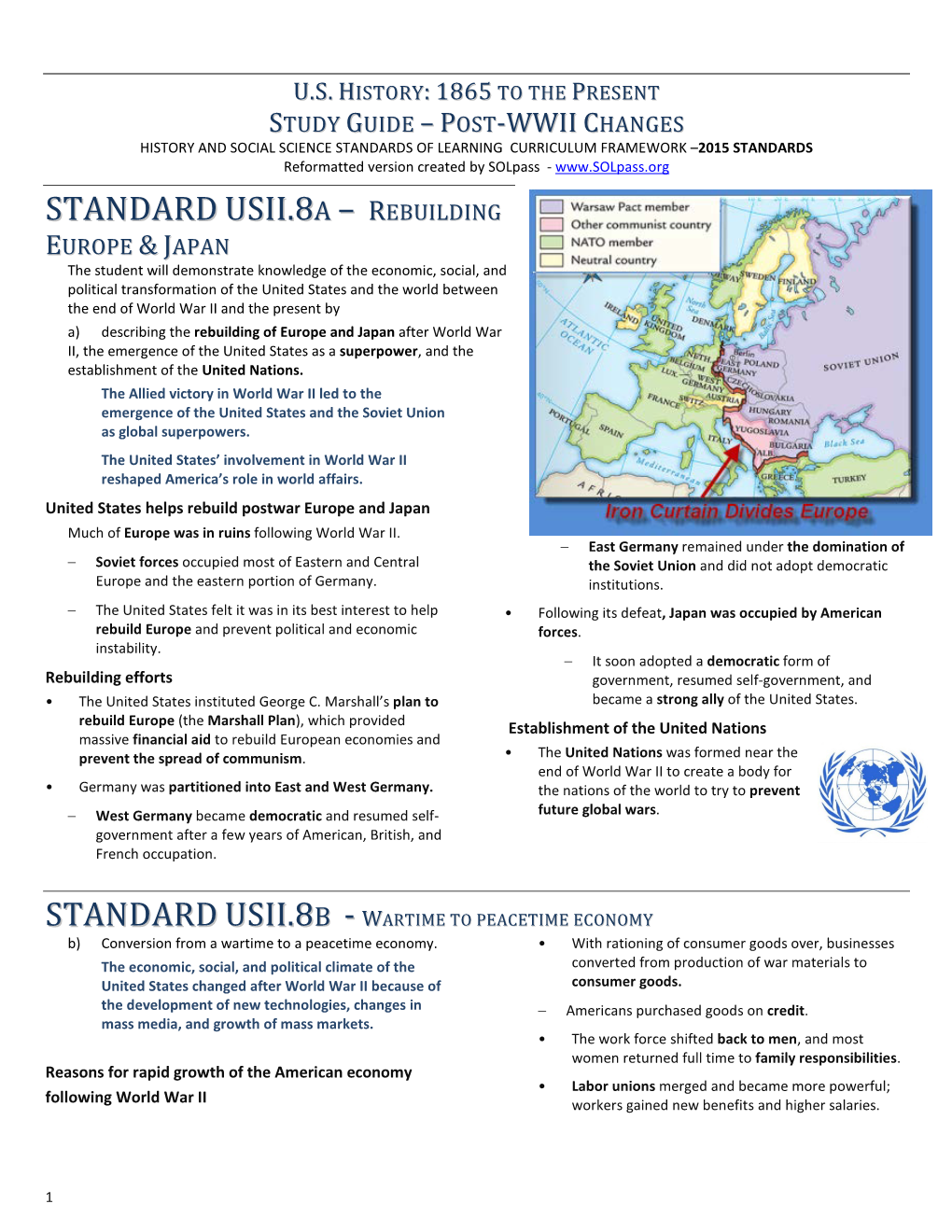 Standard Usii.8A – Rebuilding