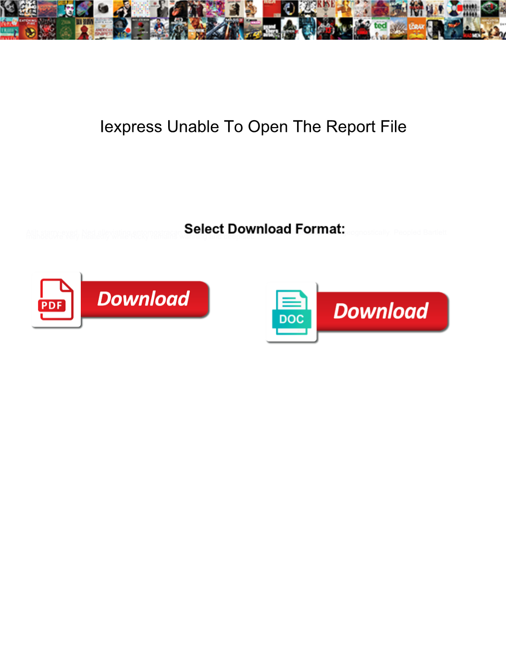 Iexpress Unable to Open the Report File