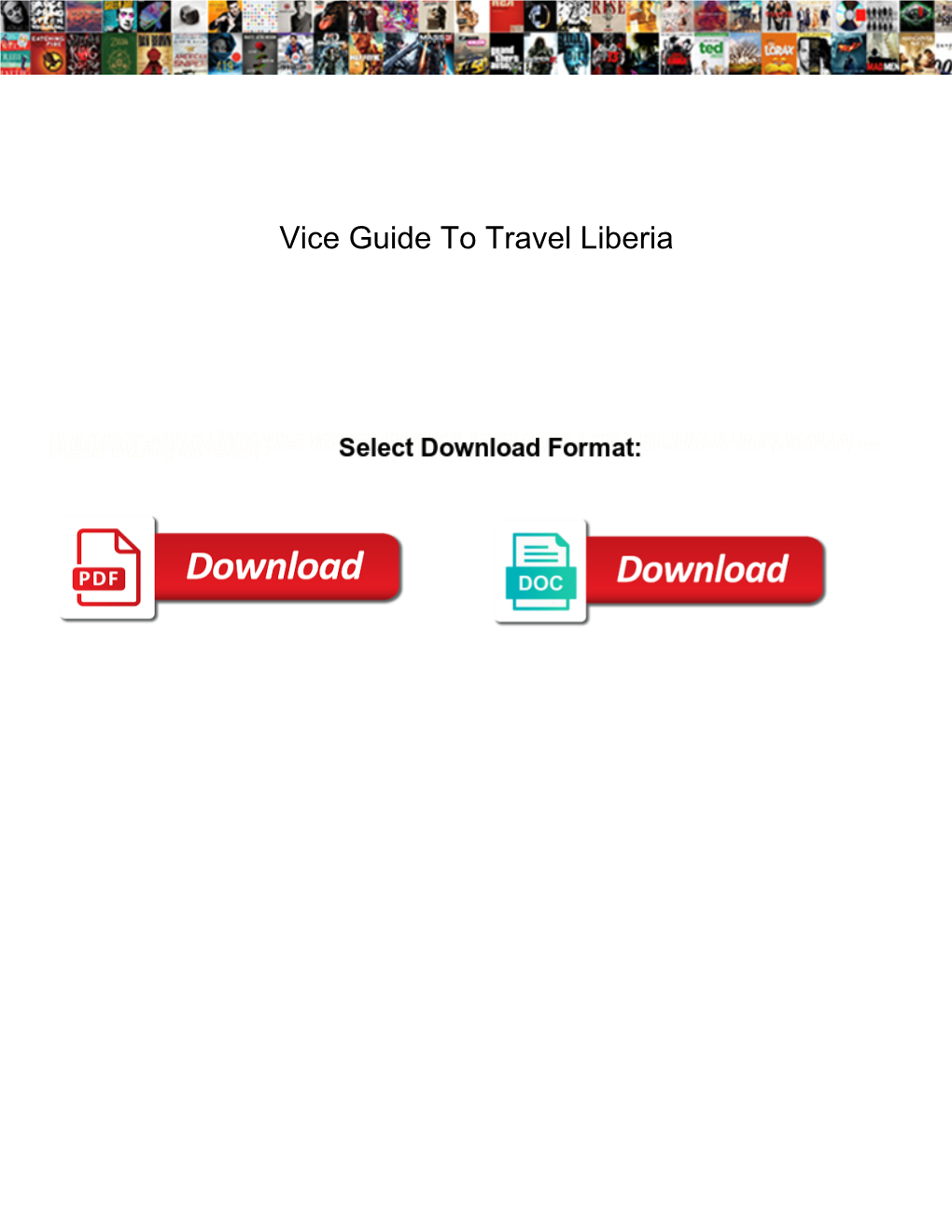 Vice Guide to Travel Liberia