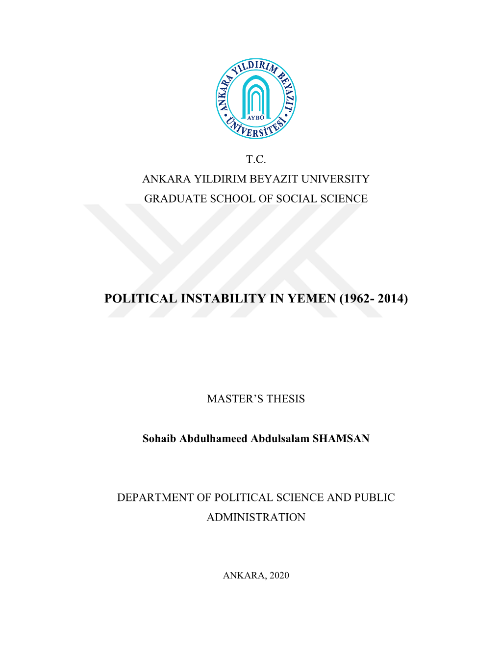 Political Instability in Yemen (1962- 2014)