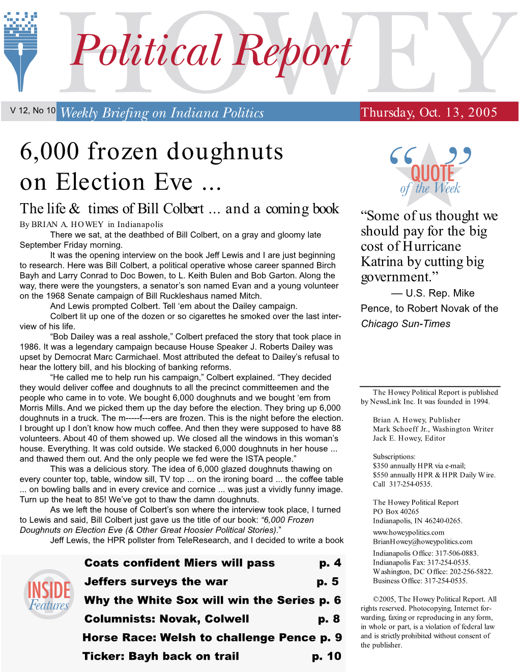 6,000 Frozen Doughnuts on Election Eve