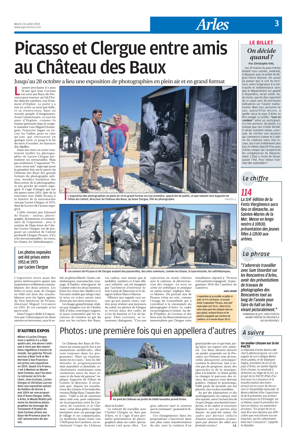 Lire L'article De La Provence Du 24/07/2018 En