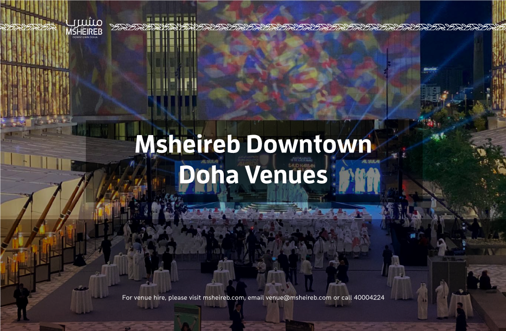 Msheireb Downtown Doha Venues