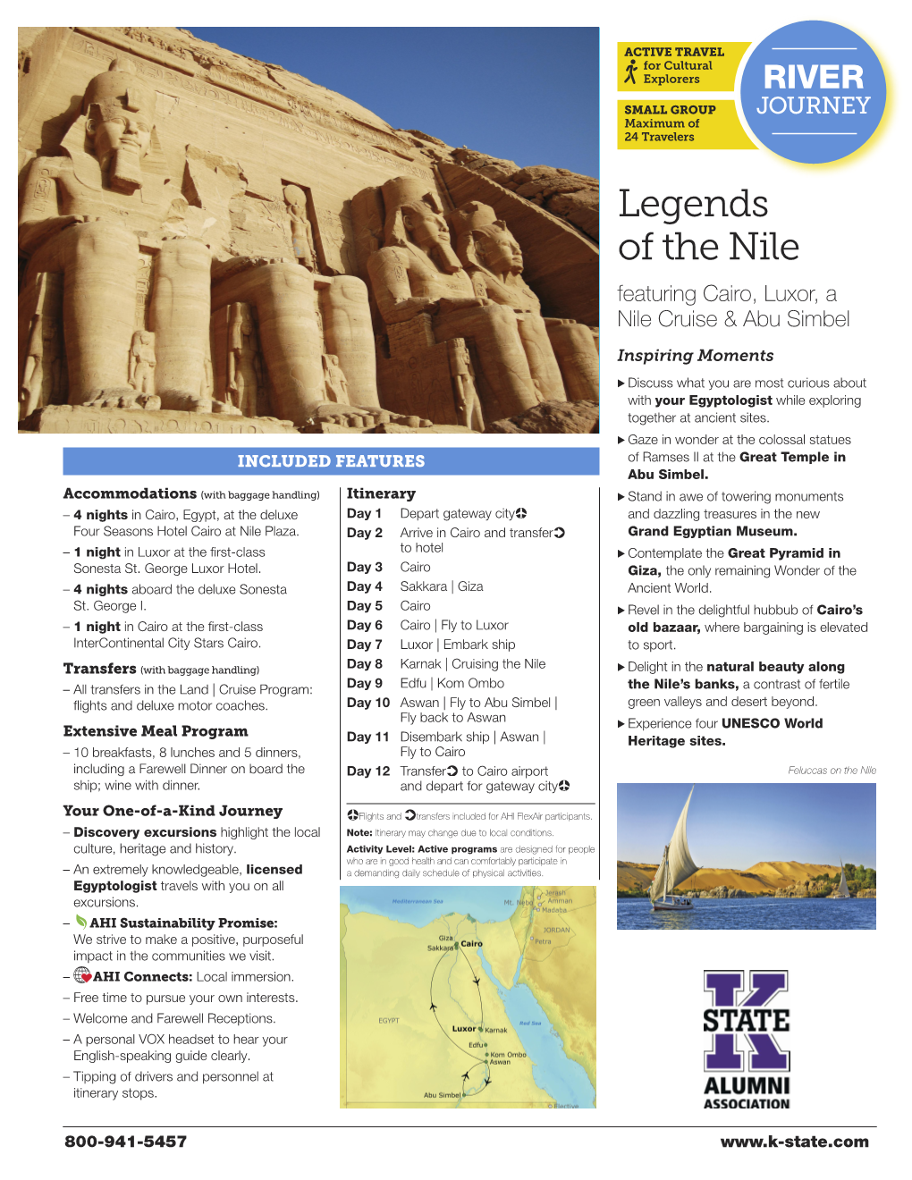 Legends of the Nile Featuring Cairo, Luxor, a Nile Cruise & Abu Simbel