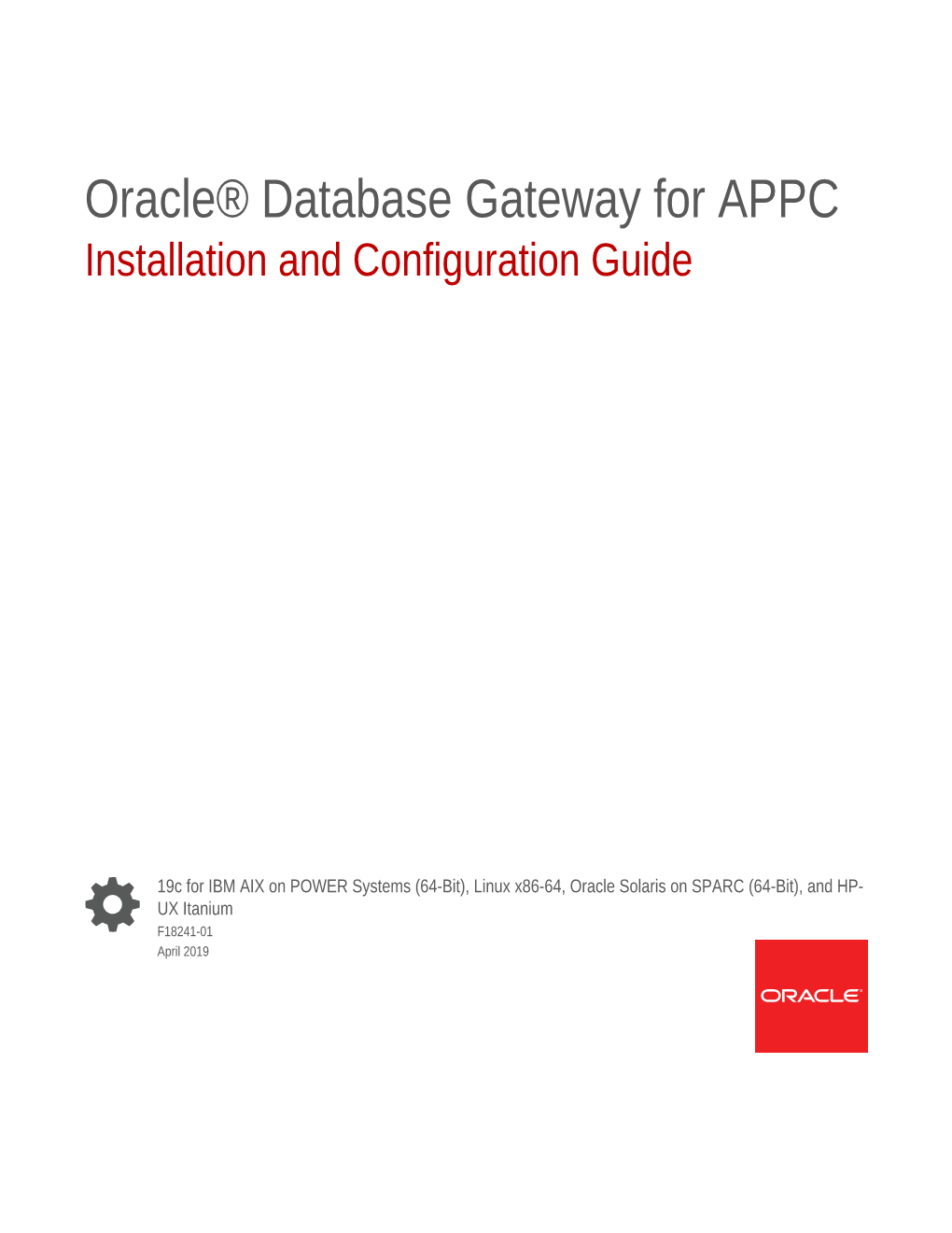 Oracle® Database Gateway for APPC Installation and Configuration Guide