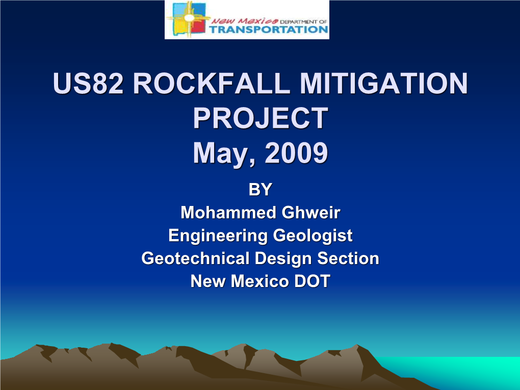Us82 Rockfall Mitigation Project