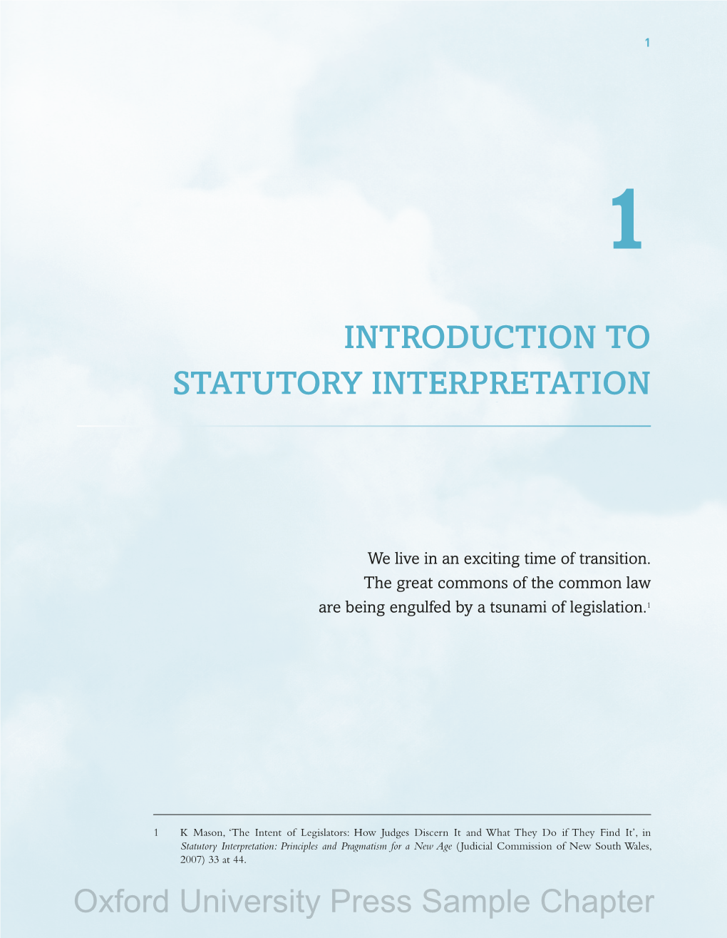 Introduction to Statutory Interpretation