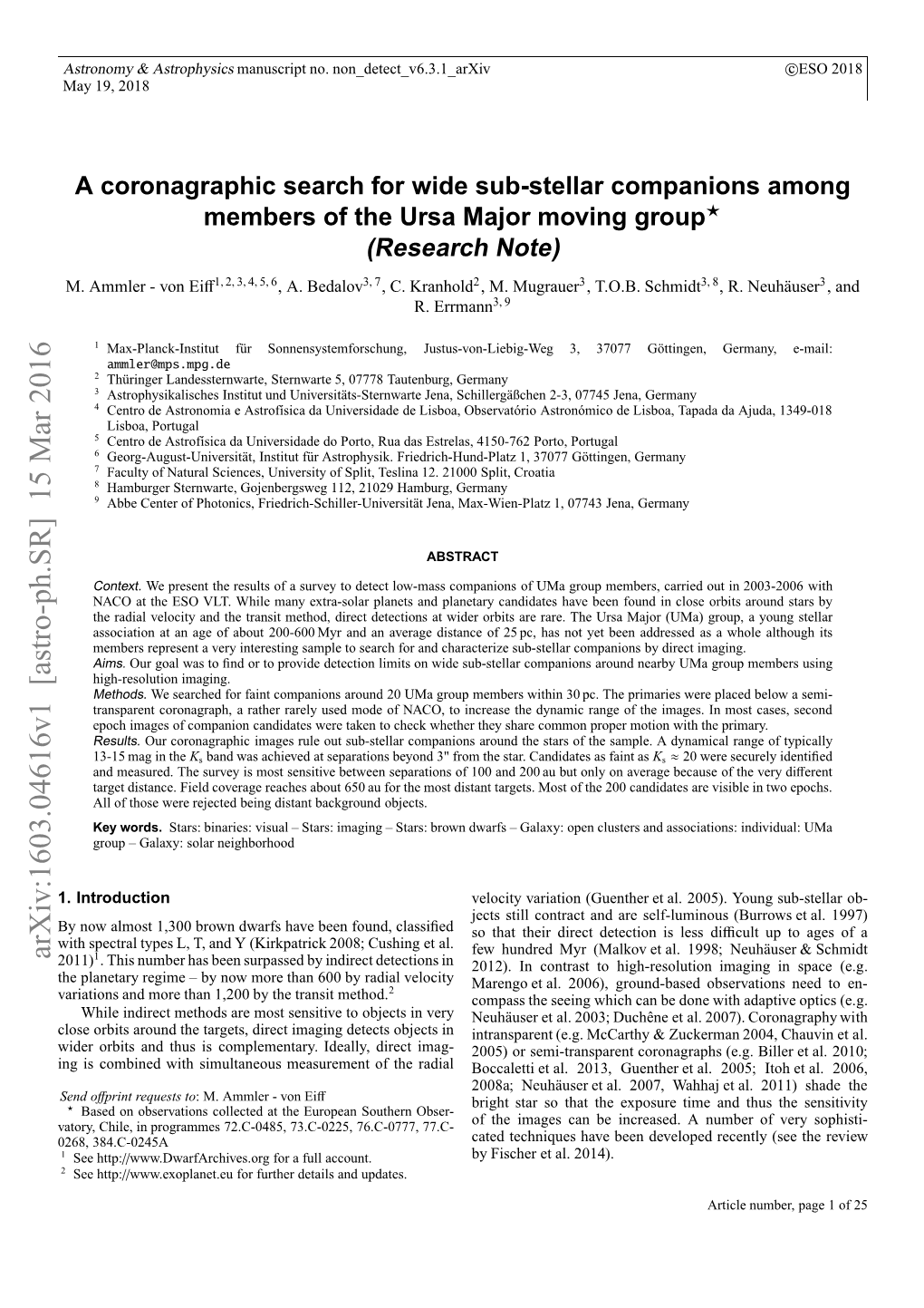 A Coronagraphic Search for Wide Sub-Stellar Companions Among