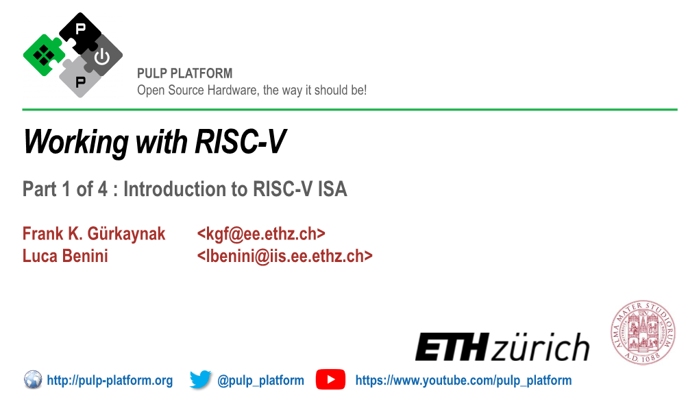Part 1 of 4 : Introduction to RISC-V ISA