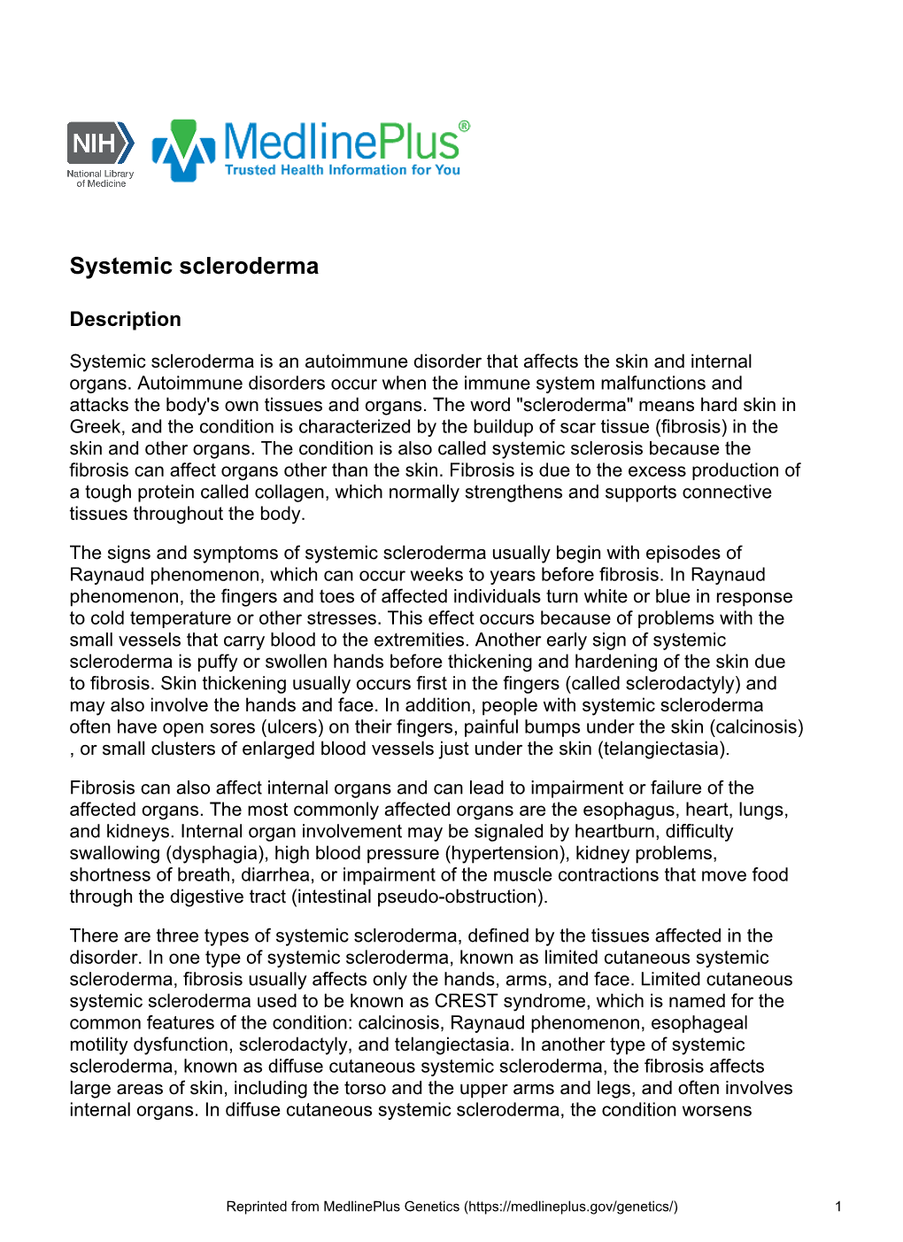 Systemic Scleroderma