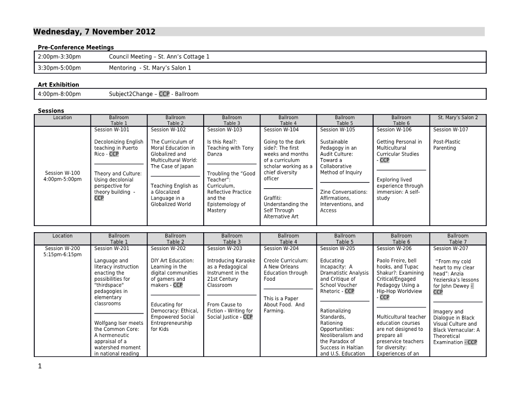 Pre-Conference Meetings