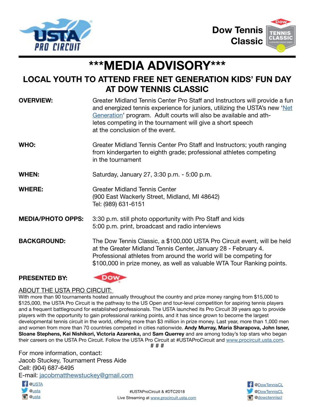 Media Advisory