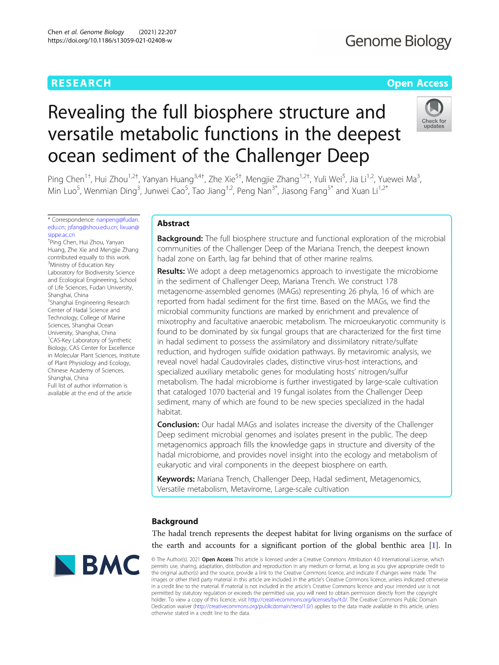 Revealing the Full Biosphere Structure and Versatile Metabolic Functions In