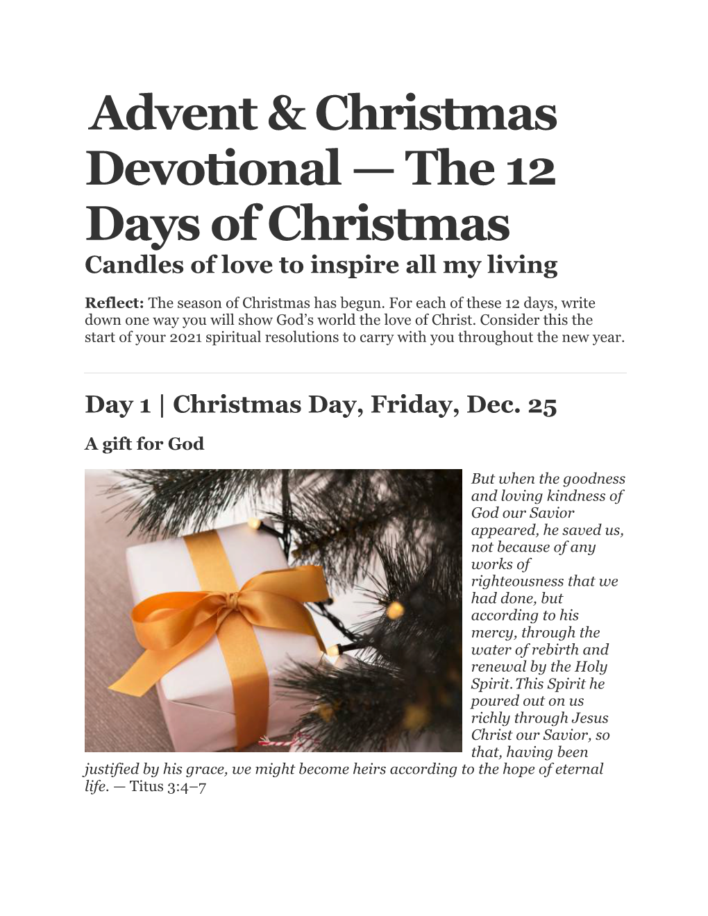 12 Days of Christmas