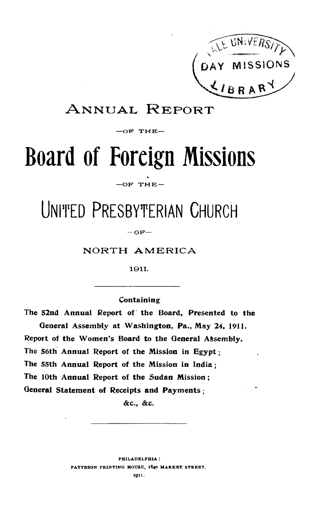 Board of Foreign Missions