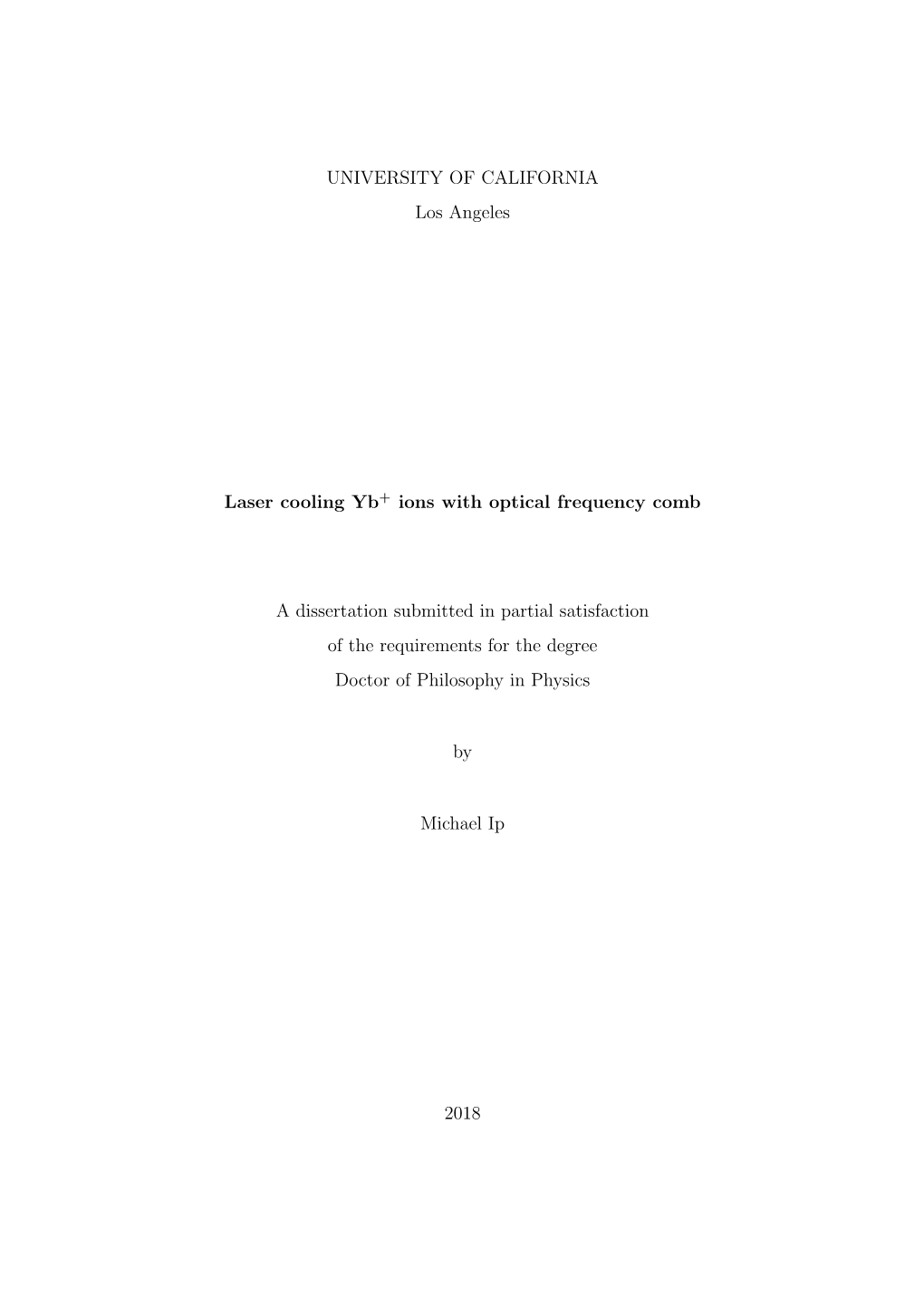 Laser Cooling Yb + Ions with an Optical Frequency Comb