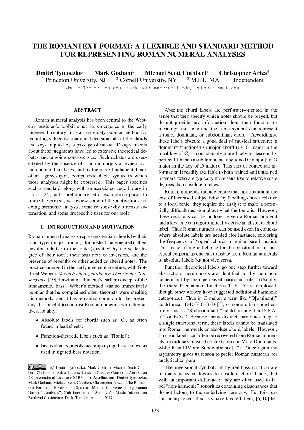 The Romantext Format: a Flexible and Standard Method for Representing Roman Numeral Analyses