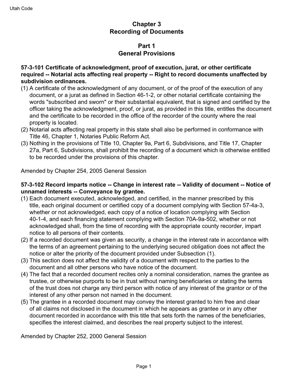 Chapter 3 Recording of Documents Part 1 General Provisions