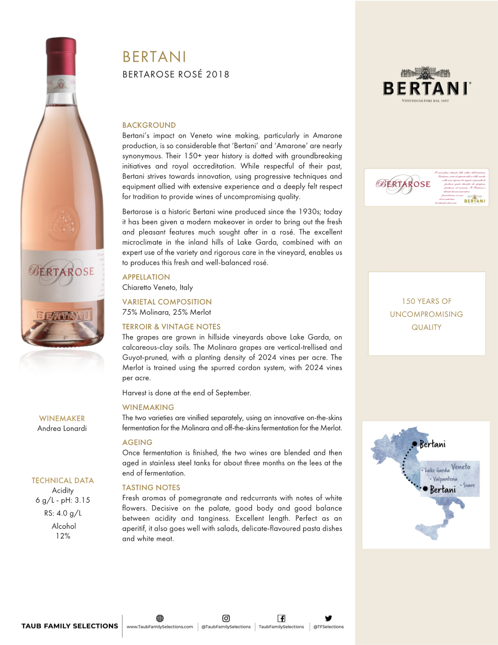 Bertani Bertarose Rosé 2018