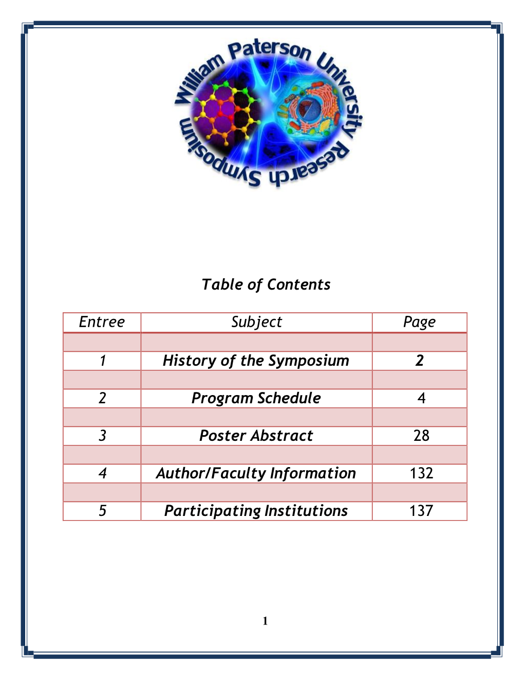 1St ANNUAL UNDERGRADUATE RESEARCH SYMPOSIUM