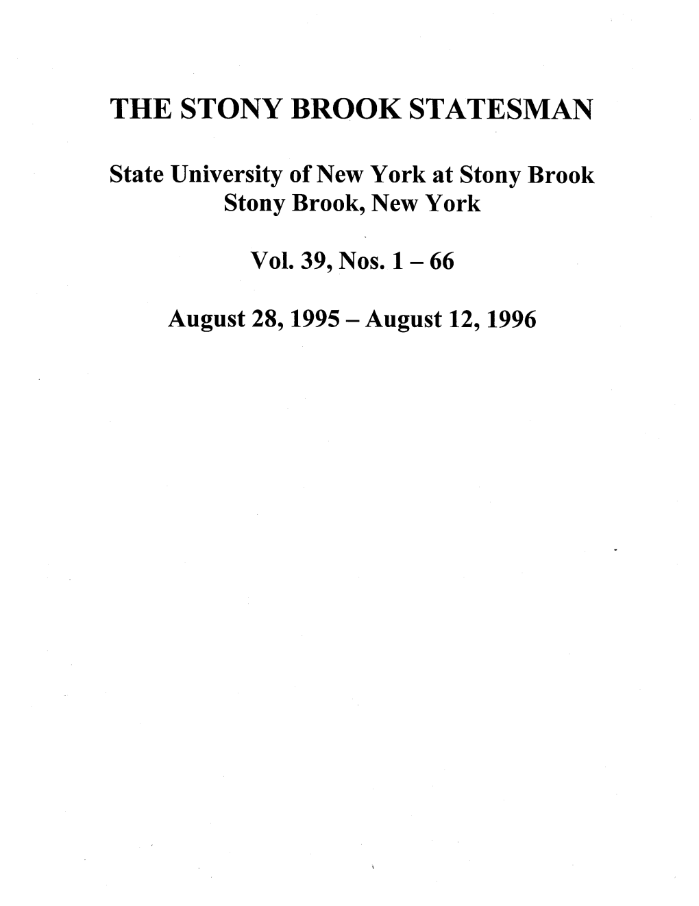 The Stony Brook Statesman