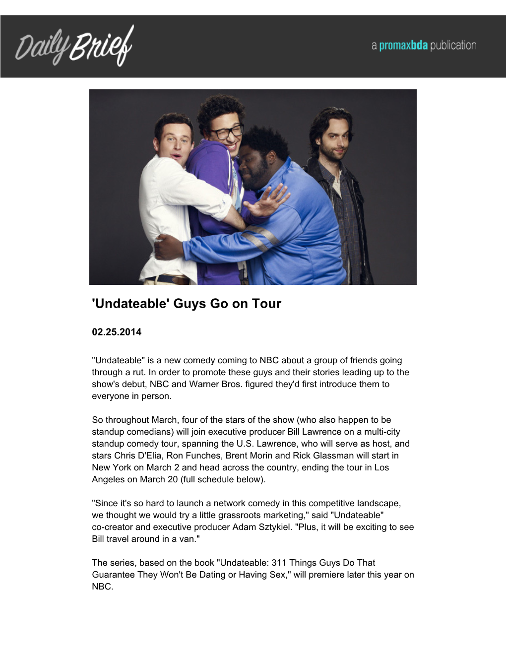 'Undateable' Guys Go on Tour