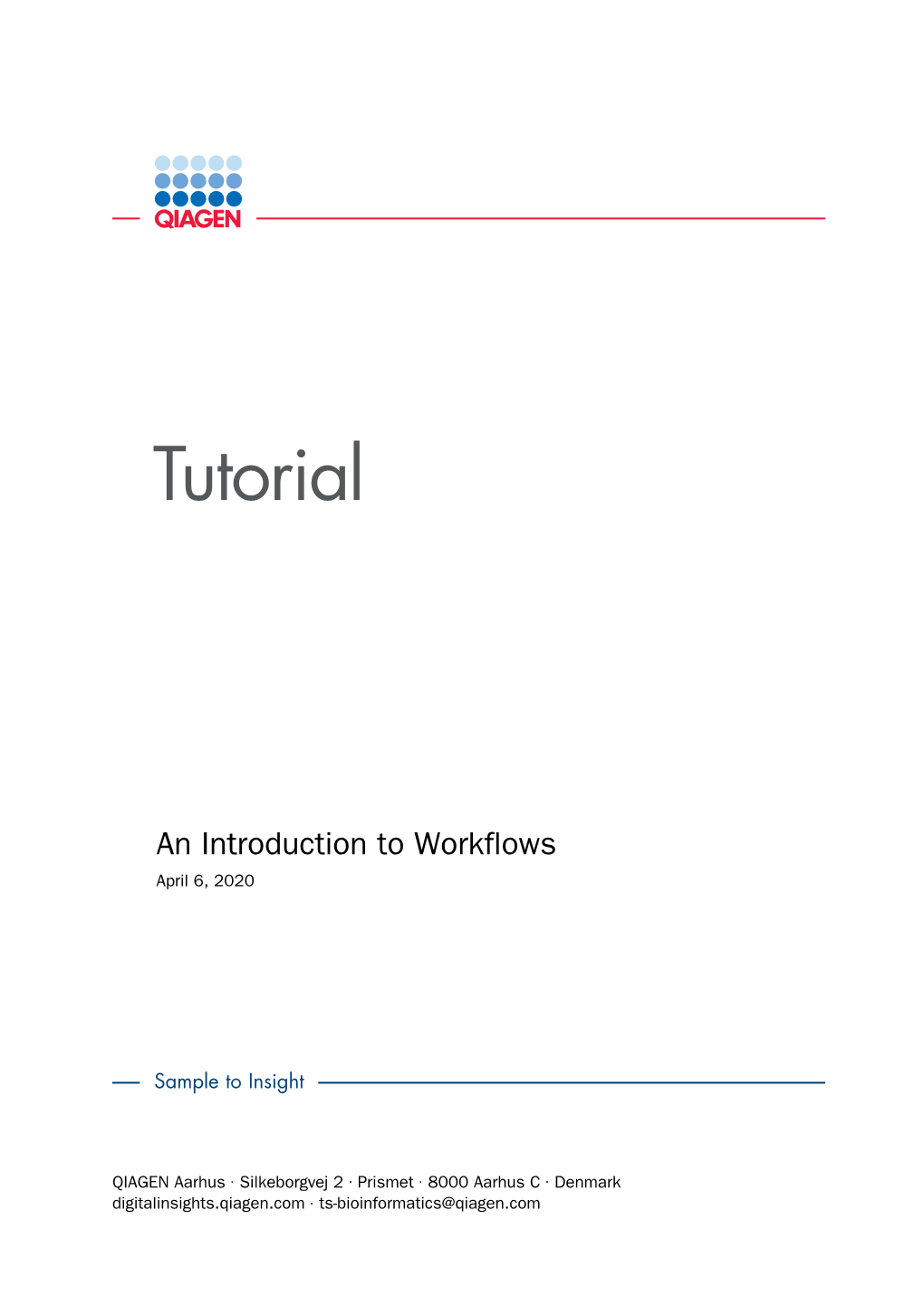 Introduction to Workflows April 6, 2020