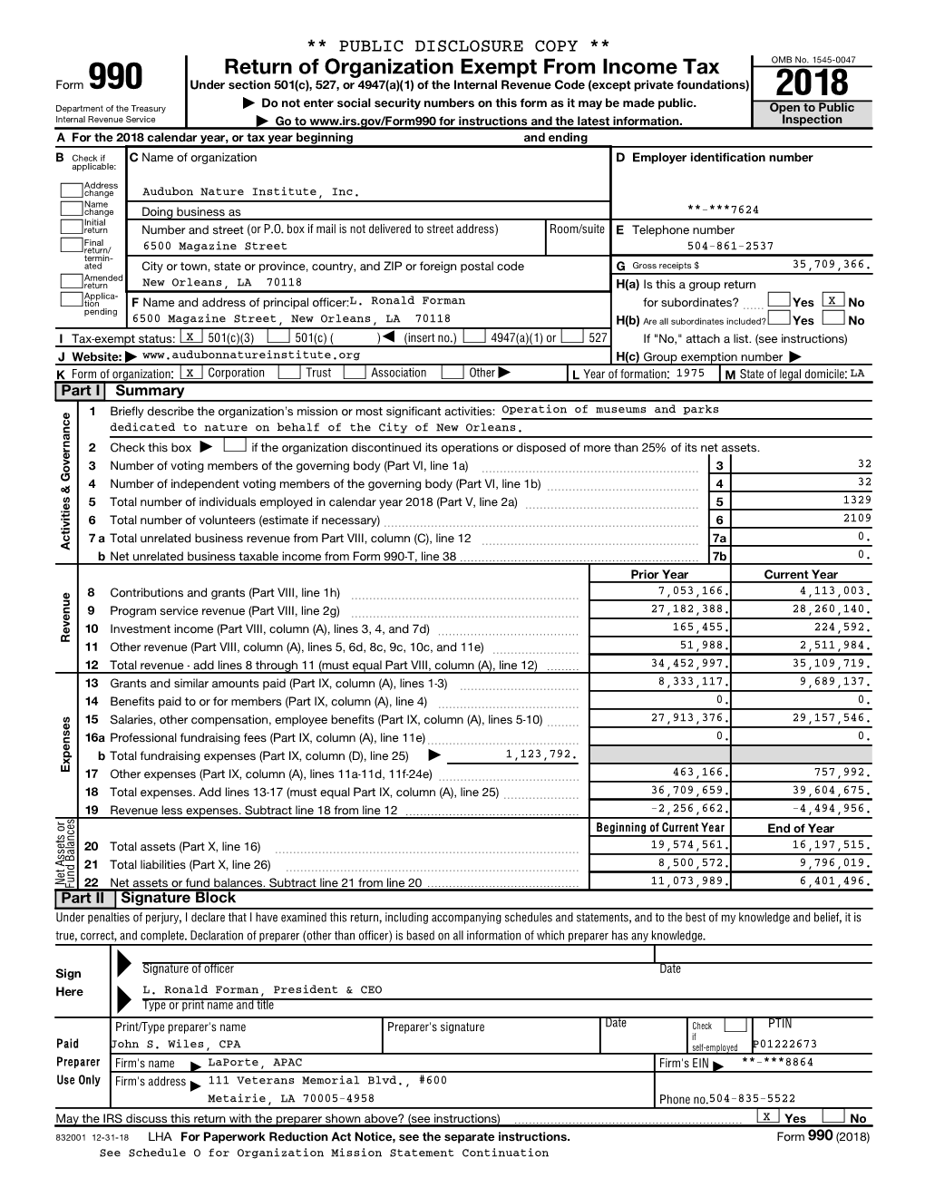 Return of Organization Exempt from Income Tax OMB No