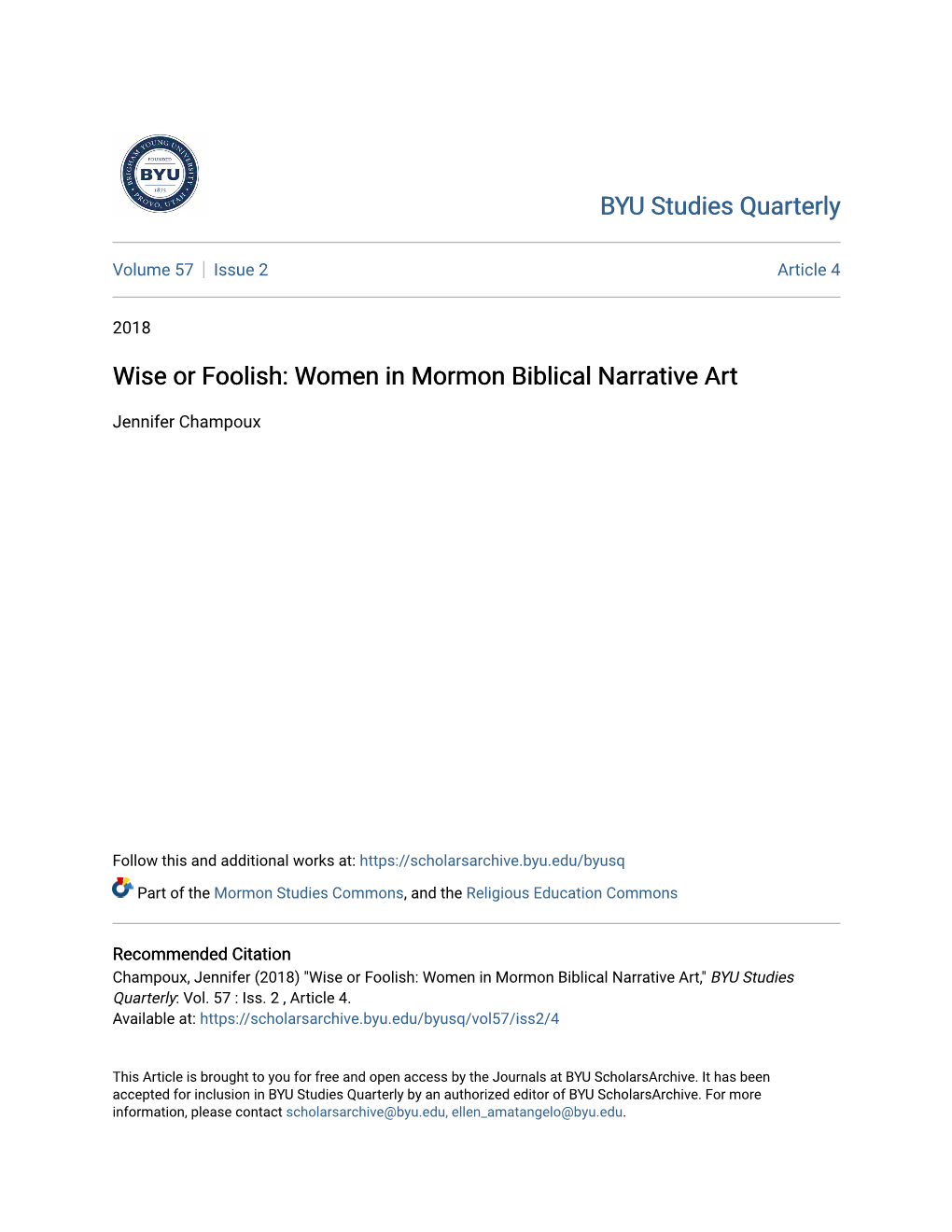 Wise Or Foolish: Women in Mormon Biblical Narrative Art